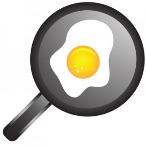 fried egg in a pan