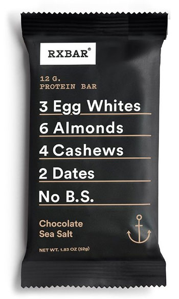 RXBar Protein Bar, Chocolate Sea Salt Flavor