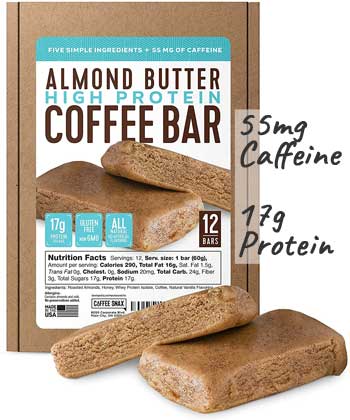 High Protein Coffee Bar with 55mg Caffeine and 17g Protein