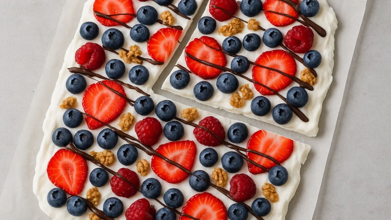 Frozen Yogurt Berry Bark